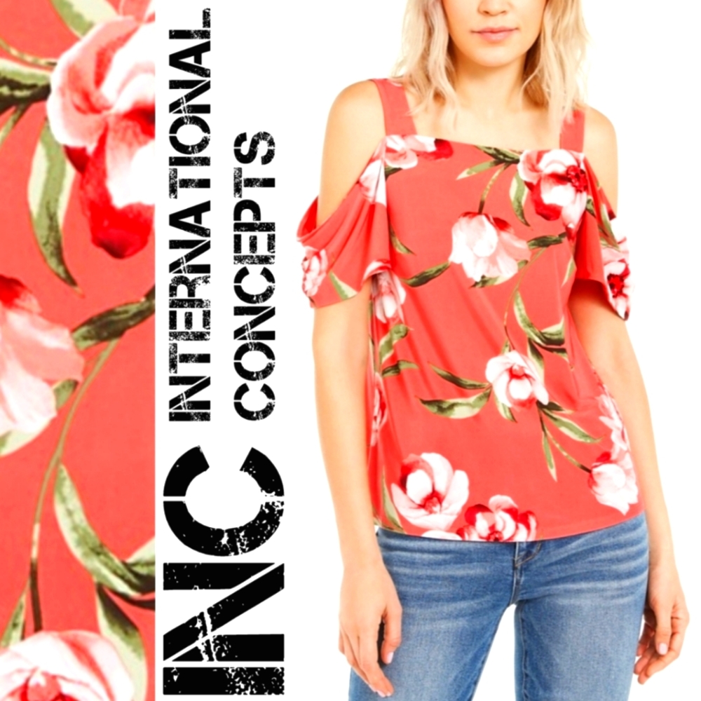 ⚘️I.N.C. Cold Shoulder Top